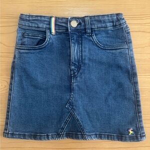 Joules Hollis 5 Pocket Rainbow Embroidered Denim Skirt